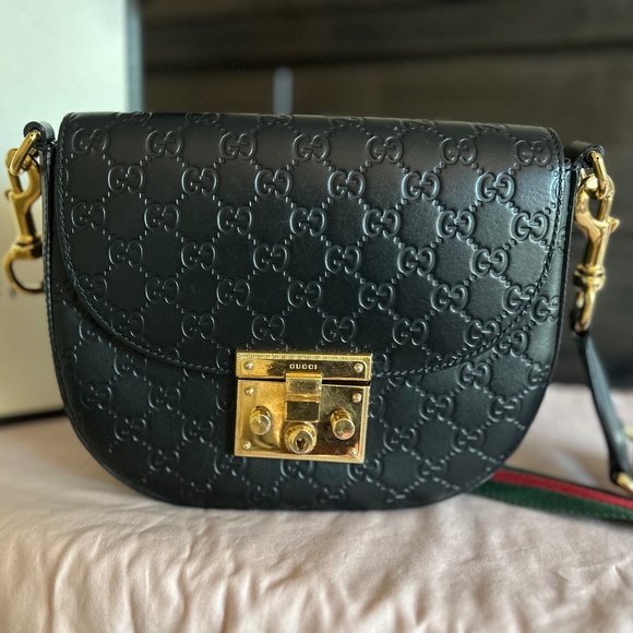 Gucci  Black Leather Crossbody Purse - Picture 1 of 11